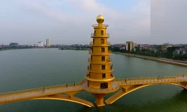 Ngắm 'cây cầu tình yêu' 80 tỷ mới khánh thành ở Phú Thọ