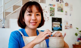 Cô gái Hàn đến Việt Nam mở xưởng gốm