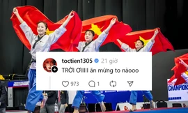 "Chị Đẹp" Châu Tuyết Vân gặt Vàng Taekwondo, Tóc Tiên "lót dép" ăn mừng