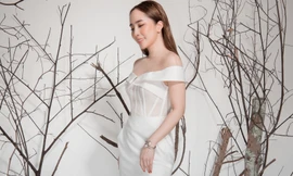 Giảm cân thành công, Quỳnh Nga khoe eo con kiến gợi cảm cùng sắc trắng