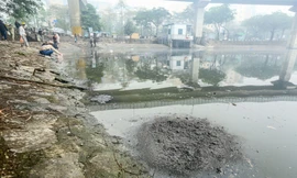 Người thả cá kẻ thả tro hương, mặt nước hồ ‘biến dị’ trong ngày ông Công ông Táo