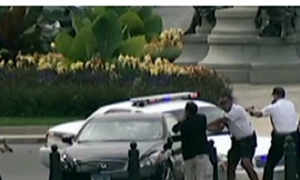 Thót tim cảnh rượt đuổi nghi phạm xả súng trước Tòa nhà Quốc hội Mỹ