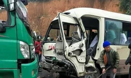 Hiện trường vụ tai nạn.