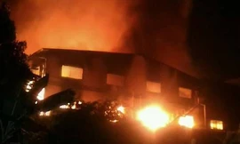 Hiện trường vụ cháy.