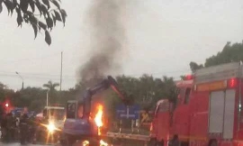 Hiện trường vụ cháy.