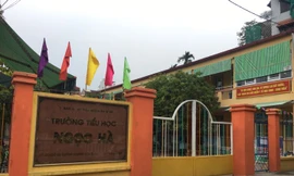 Trường tiểu học Ngọc Hà nơi em K. từng theo học. Ảnh: Thanh Hà