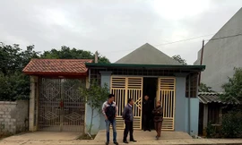 Ngôi nhà của vợ chồng anh Thuận - nơi xảy ra vụ việc cháu bé bị sát hại ở Thanh Hóa.