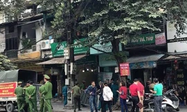 Hiện trường ngôi nhà xảy ra cháy.