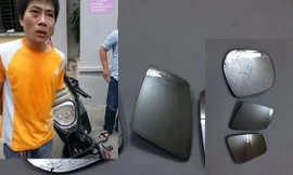 Bắt đối tượng vặt gương ô tô đắt tiền