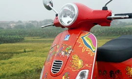 Vespa LX sơn tranh Đông Hồ