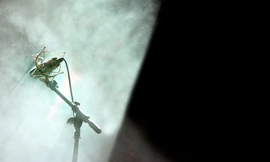 Chiếc giá đỡ micro khiến người bồi bàn tưởng súng