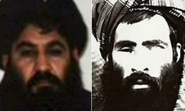 Tân thủ lĩnh Mulla Akhtar Mansour (trái) và cựu thủ lĩnh chột mắt Mullah Omar đã bị tiêu diệt