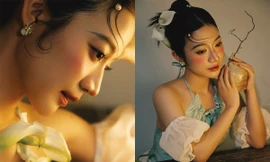 Nàng mẫu ảnh 2K1 gửi gắm niềm tự hào dân tộc qua bộ ảnh đón Tết