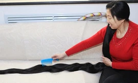 14 năm nuôi tóc dài 2,4m