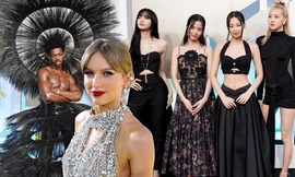 Thảm đỏ VMAs 2022: BLACKPINK đơn giản mà quyền lực, Lil Nas X chiếm spotlight với váy đen đính lông