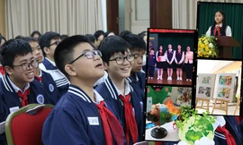 Học sinh THCS Ngô Sĩ Liên lập chiến dịch bảo vệ môi trường ấn tượng "đỉnh nóc"