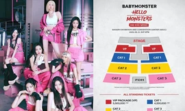 Sơ đồ, giá vé concert BABYMONSTER tại TP.HCM: Tương đương concert ở Thái Lan