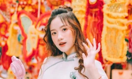 Nữ sinh 10X gây thương nhớ trong bộ ảnh đón Trung thu trên phố Hàng Mã