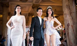 Mỹ Linh, Thanh Tú lộng lẫy hội ngộ Hoa hậu hoàn vũ Ryio Mori ở Cannes