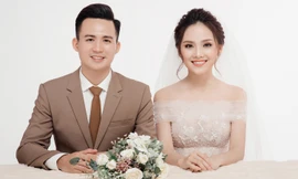 Ảnh cưới lung linh của Top 10 HHVN Tố Như và 'hot boy cảnh sát'