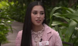 Hoa hậu Tiểu Vy chia sẻ về mẹ trong phần thi Head to Head Challenge của Group 12.