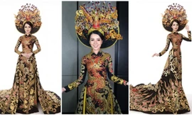 Thúy Vi giành giải trang phục truyền thống đẹp nhất tại HH Châu Á-Thái Bình Dương.