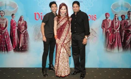 Chồng Ấn Độ tháp tùng Hoa hậu Diệu Hoa đi diễn thời trang
