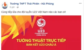 Nhiều trường cho học sinh nghỉ để cổ vũ U23 Việt Nam