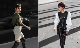 Huyền My bất ngờ xuống tóc, phối đồ street style cá tính trên phố