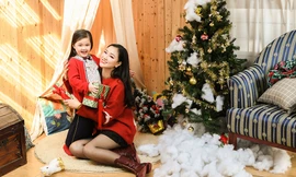 Sau 1 năm ở ẩn, Maya khoe con gái Bồ Câu trong bộ ảnh Giáng Sinh