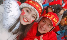 Dàn Hoa, Á hậu thốt lời yêu thương, tự hào về 'người hùng' U23 Việt Nam