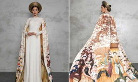 Minh Tú mang quốc phục 'Con Rồng cháu Tiên' tới Hoa hậu Siêu quốc gia