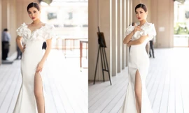 Dù bị bệnh nhưng Á hậu Diễm Trang vẫn đẹp rạng rỡ làm MC