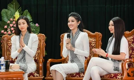 Mỹ Linh, Huyền My xinh đẹp nổi bật giữa các học viên lục quân