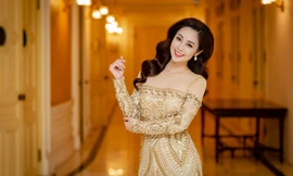 Nữ MC có 'nụ cười đẹp nhất VTV' lộng lẫy ở lễ trao giải Cánh Diều Vàng