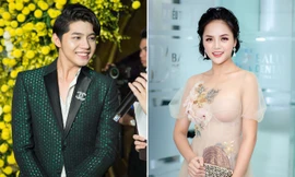 “Mi Sói” Thu Quỳnh mặc xuyên thấu sexy dự event cùng Noo Phước Thịnh