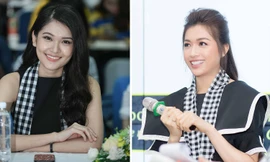 Á hậu Thuỳ Dung, Lệ Hằng khoe sắc dịu dàng với khăn rằn