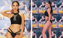 Tình cũ Kim Lý mặc bikini nóng bỏng nổi bật trên báo Hàn