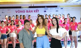 Biên đạo catwalk Crazy Nhóc, huấn luyện catwalk Như Vân, biên đạo đồng diễn Kim Anh. Ảnh: Trọng Tài.