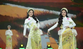 Mãn nhãn phần trình diễn áo dài của 35 thí sinh Hoa hậu Việt Nam 2022