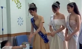 Sự thật về bức ảnh Hoa hậu Ý Nhi đi từ thiện gây tranh cãi 