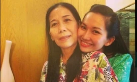 Diễn viên Kim Hiền và mẹ ruột.