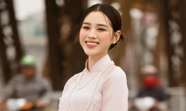 Hoa hậu Đỗ Thị Hà và nhiều diễn viên phim giờ vàng chúc Tết độc giả báo Tiền Phong 