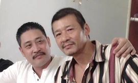 NSƯT Hồ Phong và NSƯT Võ Hoài Nam trong hậu trường phim "Hương vị tình thân". 