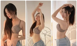 'Đu trend' diện nội y phối jeans, Quỳnh Kool sexy hết nấc
