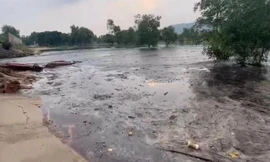 Vỡ hồ chứa chất thải rộng gần 5.000 m2 ở Bà Rịa-Vũng Tàu