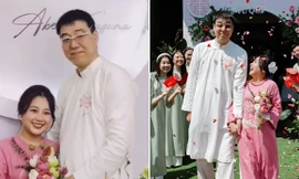 Cô gái Bình Dương cao 1m46 lấy chồng gần 2m, chú rể hài hước trong lễ vu quy