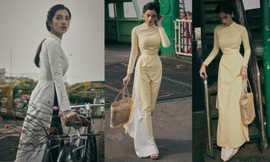 Diện áo dài, người đẹp Cẩm Đan gây mê đắm với vòng eo 59cm 