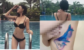 ‘My sói’ Thu Quỳnh tiết lộ ý nghĩa hình xăm lớn ở chân ngực 