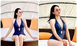 Á hậu Trịnh Kim Chi diện áo tắm khoe body nuột nà ở tuổi 51